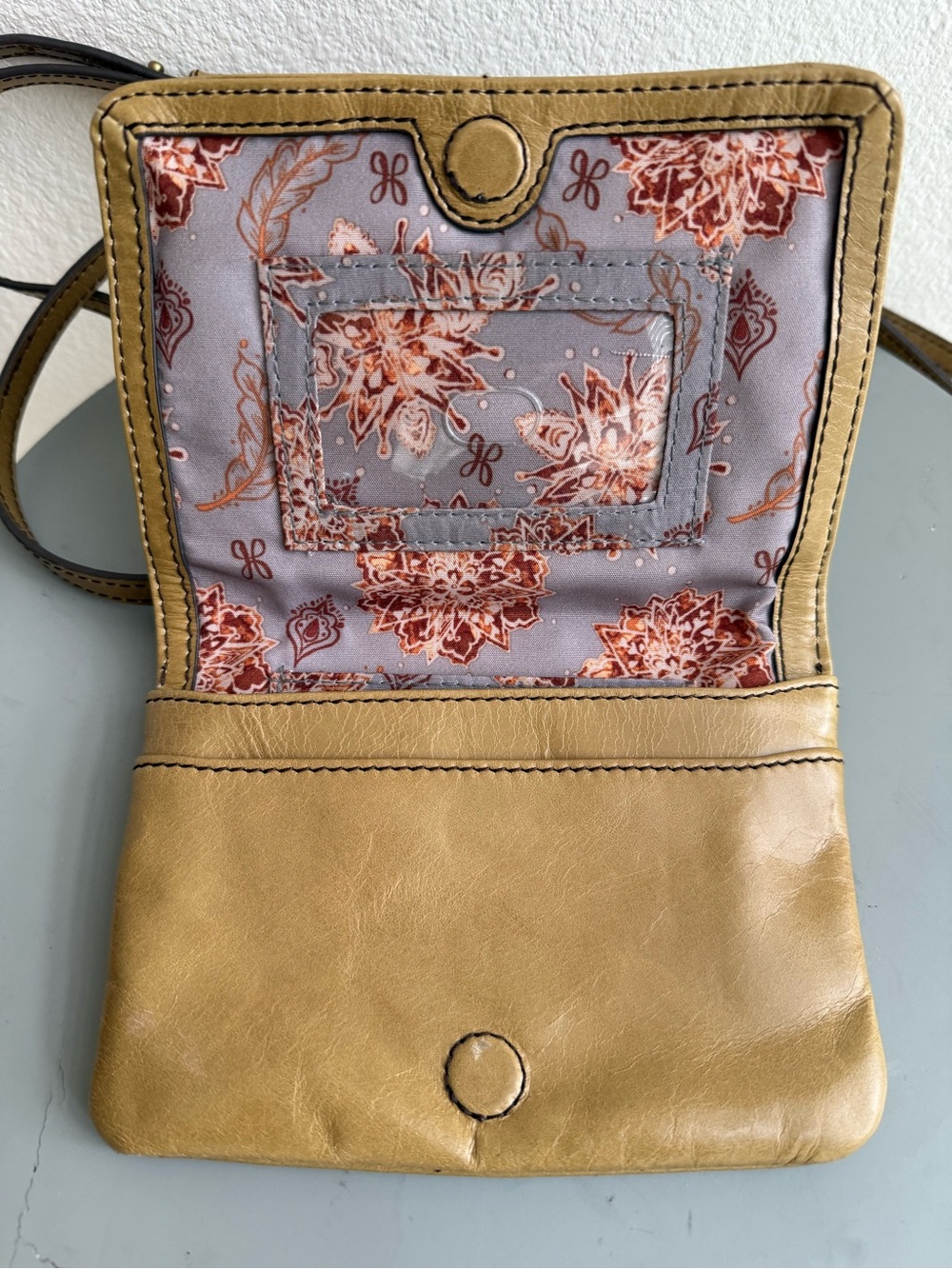HOBO Beige Leather Crossbody Organizer Bag Small - Picture 4 of 7
